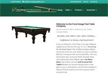 Tablet Screenshot of frontrangepooltables.com